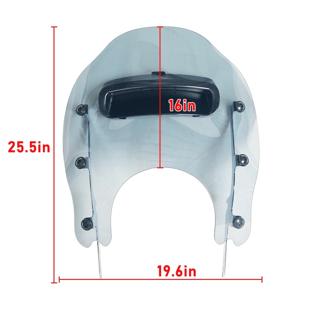 Motorcycle Detachables Wind Splitter Vented Windshield Windscreen for  94-later Road King Models (except FLHRS)